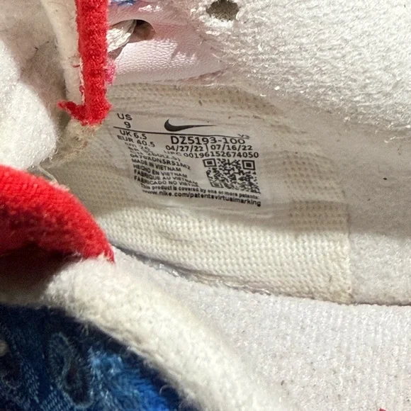 Nike air force Red and White Athletic Shoes - Picture 7 of 7